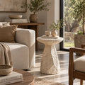 Erosion Bloom Sculptural Side Table & Art Pedestal