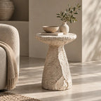Erosion Bloom Sculptural Side Table & Art Pedestal