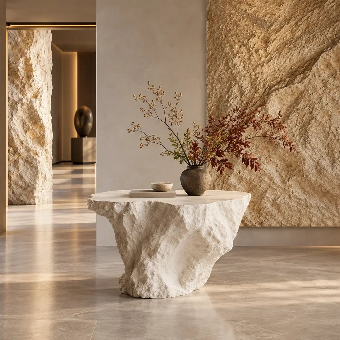 Silent Escarpment — Sculptural Stone-Form Functional Art