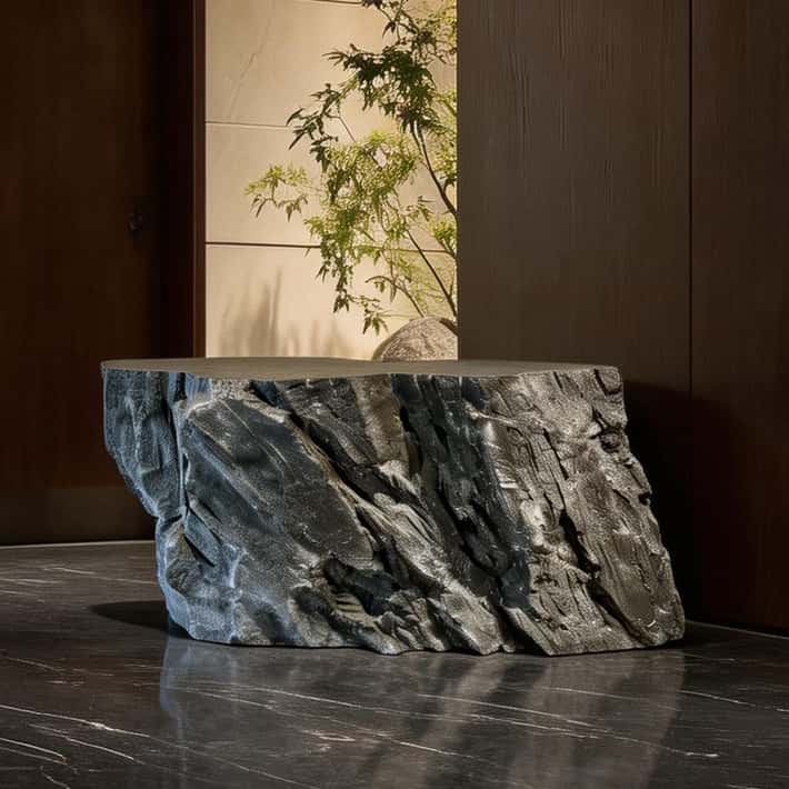 Black Rock — Sculptural Coffee Table & Space Statement - JART TEAM