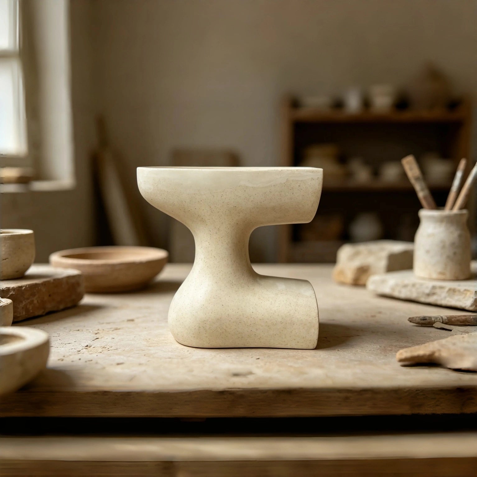Forma Nature - Inspired Sculptural Stool Artful Multi - Use Statement Piece - JART TEAM