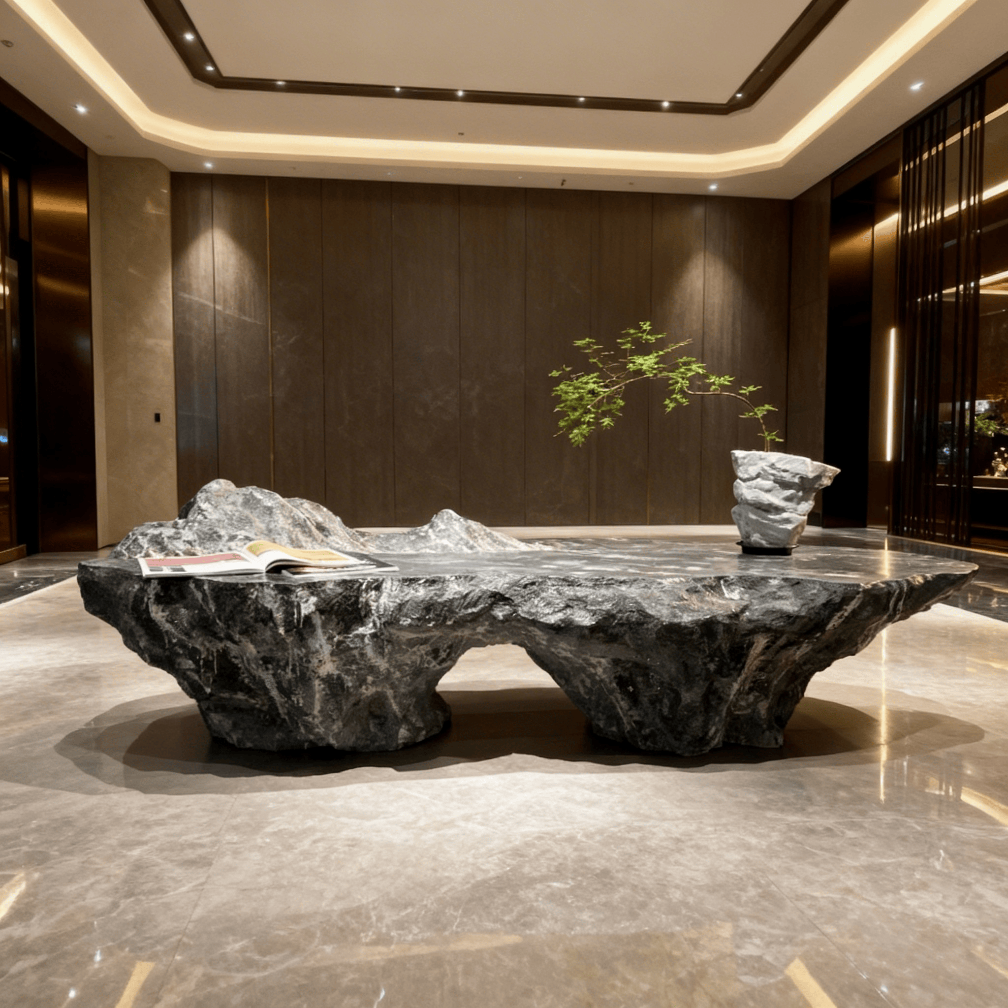 Mountain Stream – Coffee Table Evoking Nature’s Serenity - JART TEAM