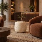 Pebble Echo – Sculptural Stone-Look Side Table - JART TEAM