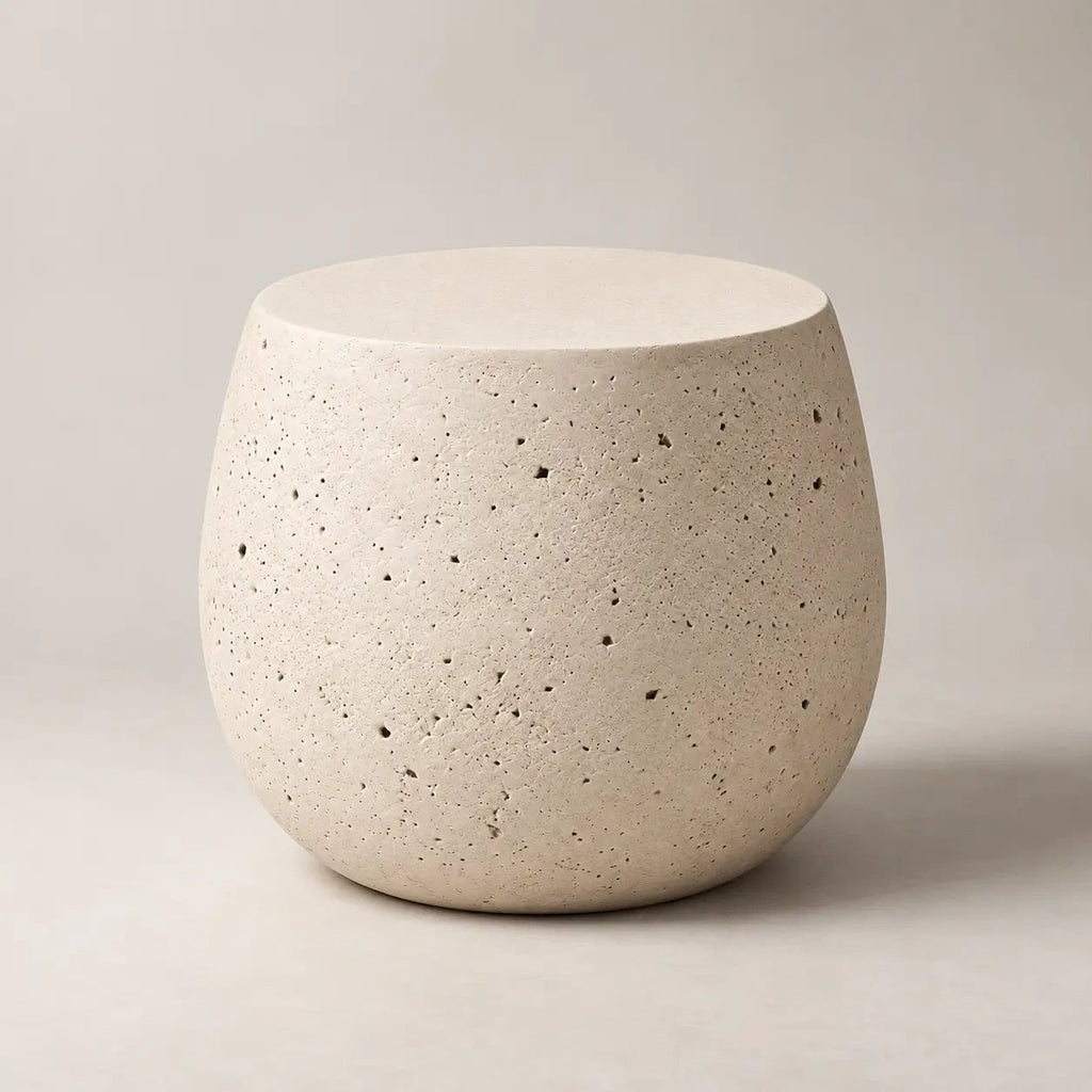 Pebble Echo – Sculptural Stone-Look Side Table - JART TEAM