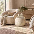Pebble Echo – Sculptural Stone-Look Side Table - JART TEAM