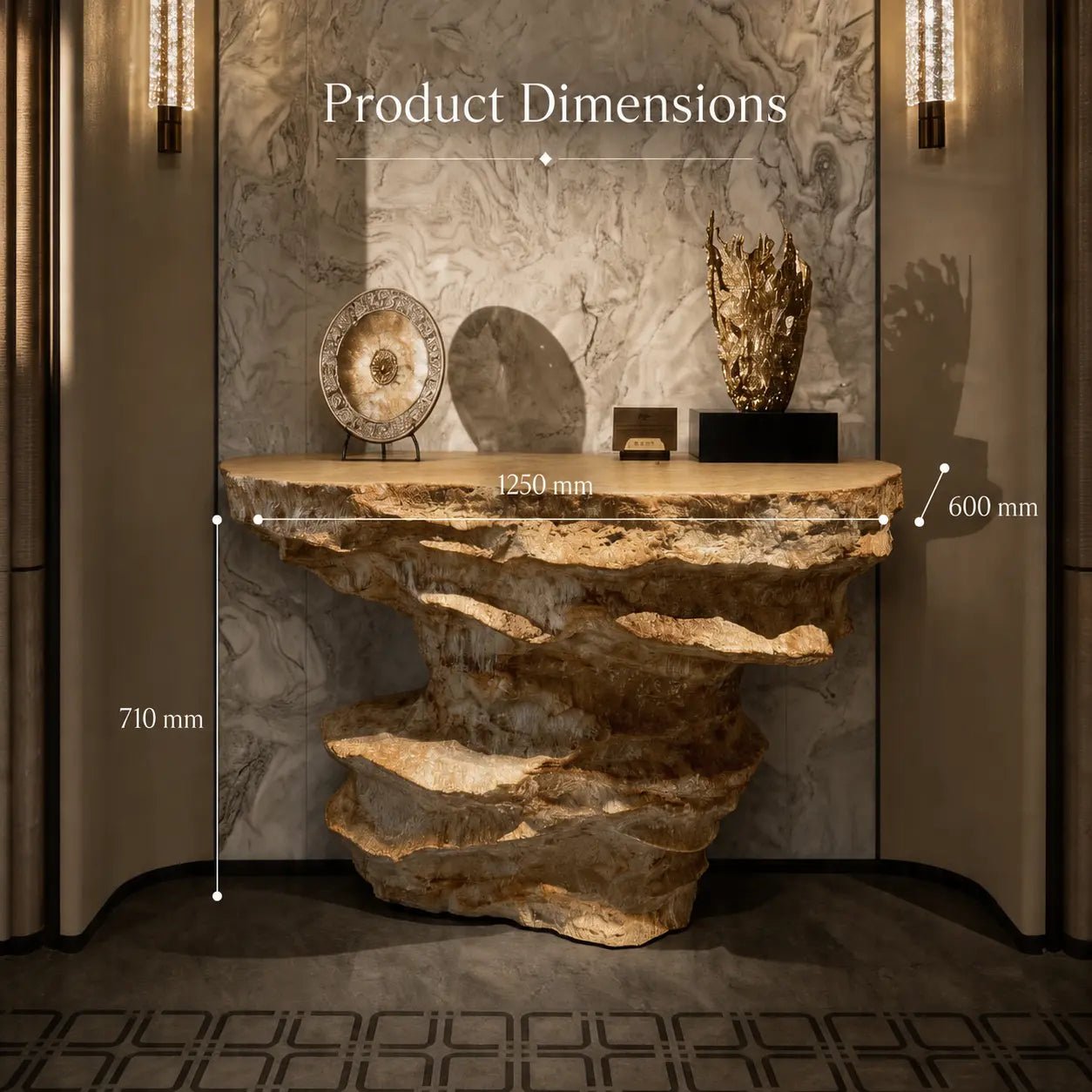 Sand Dune – Organic Modern Interior with a Sculptural Stone-Like Accent Table - JART TEAM