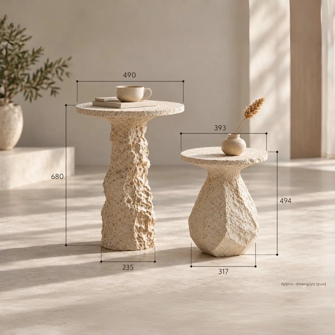 Tidal Vestiges — Sculptural Side Table Set Inspired by Erosion - JART TEAM