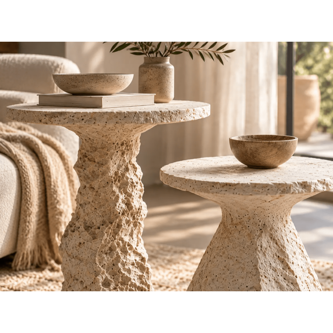 Tidal Vestiges — Sculptural Side Table Set Inspired by Erosion - JART TEAM